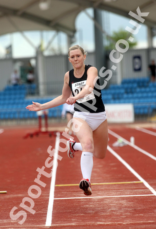 Kelly Hilton (Wigan Hariers) senior womens triple jump, Northern Championships, Sport City, Manchester